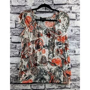 AB Studio Layered Paisley Print Shirt